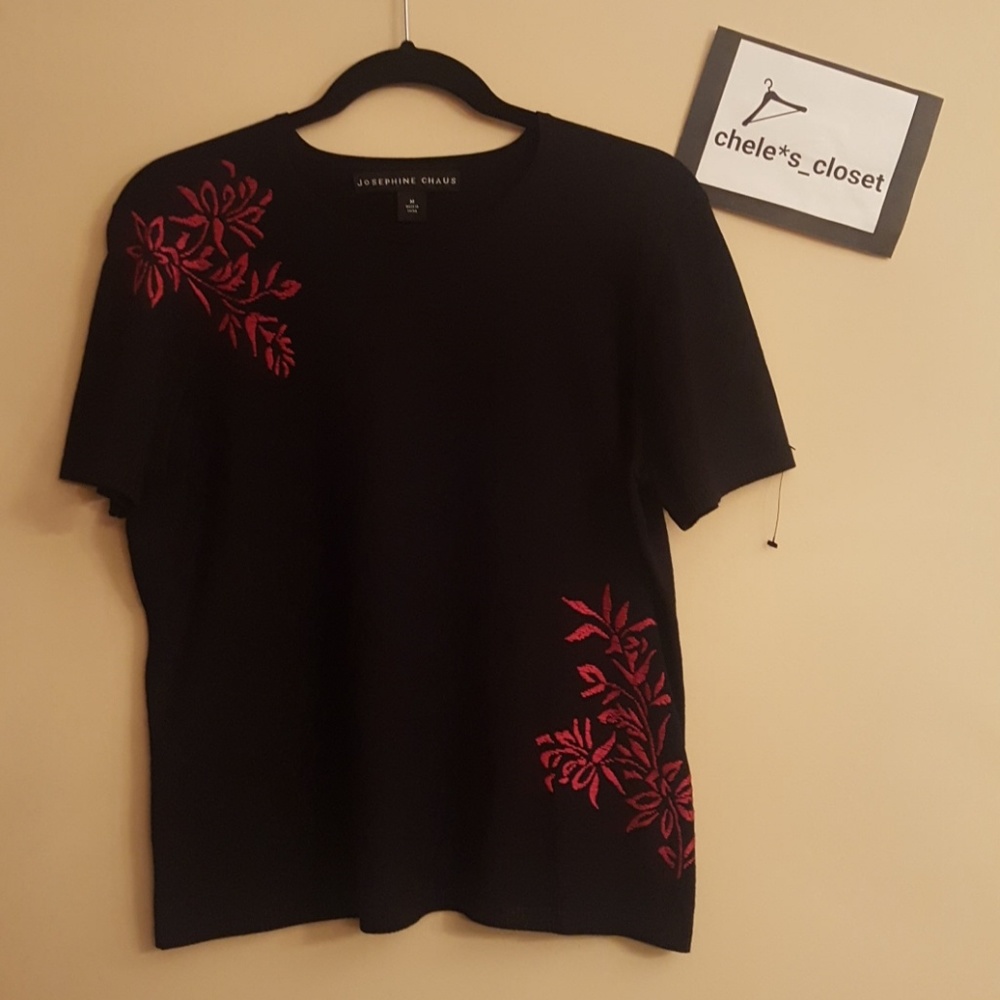 🌹4 for $20 Josephine Chaus flowered shirt